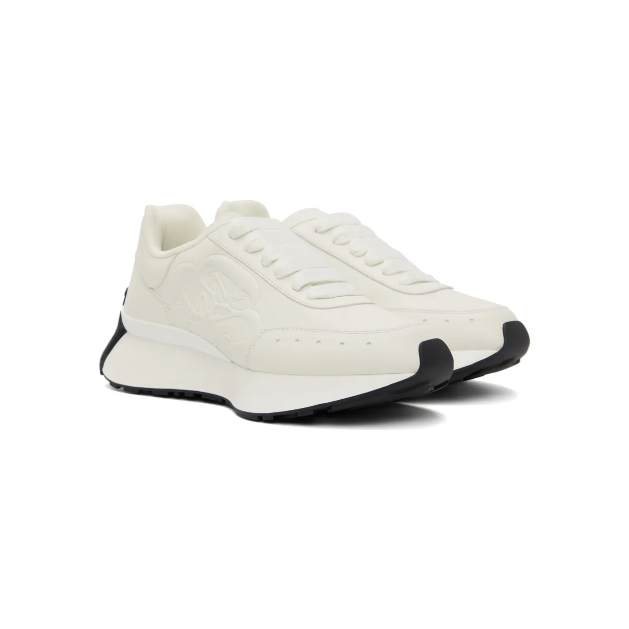 Alexander McQueen White Sprint Runner Sneakers (687995WIC92) (4)