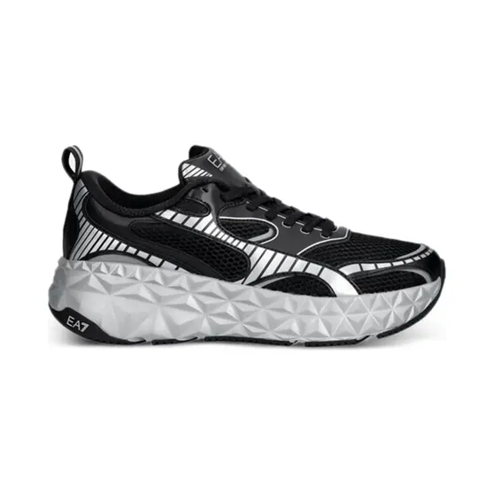 Emporio armani Ea7 Emporio Armani Mesh-Sneakers mit geometrischer Sohle “Black” (X8X238XK431)