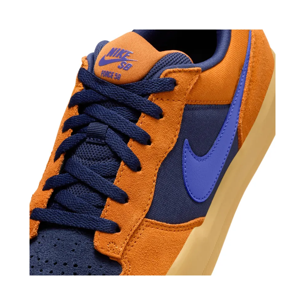 Nike SB Force 58 “Monarch / Midnight Navy / Gum Light Brown / Persian Violet” (DV5477-800)