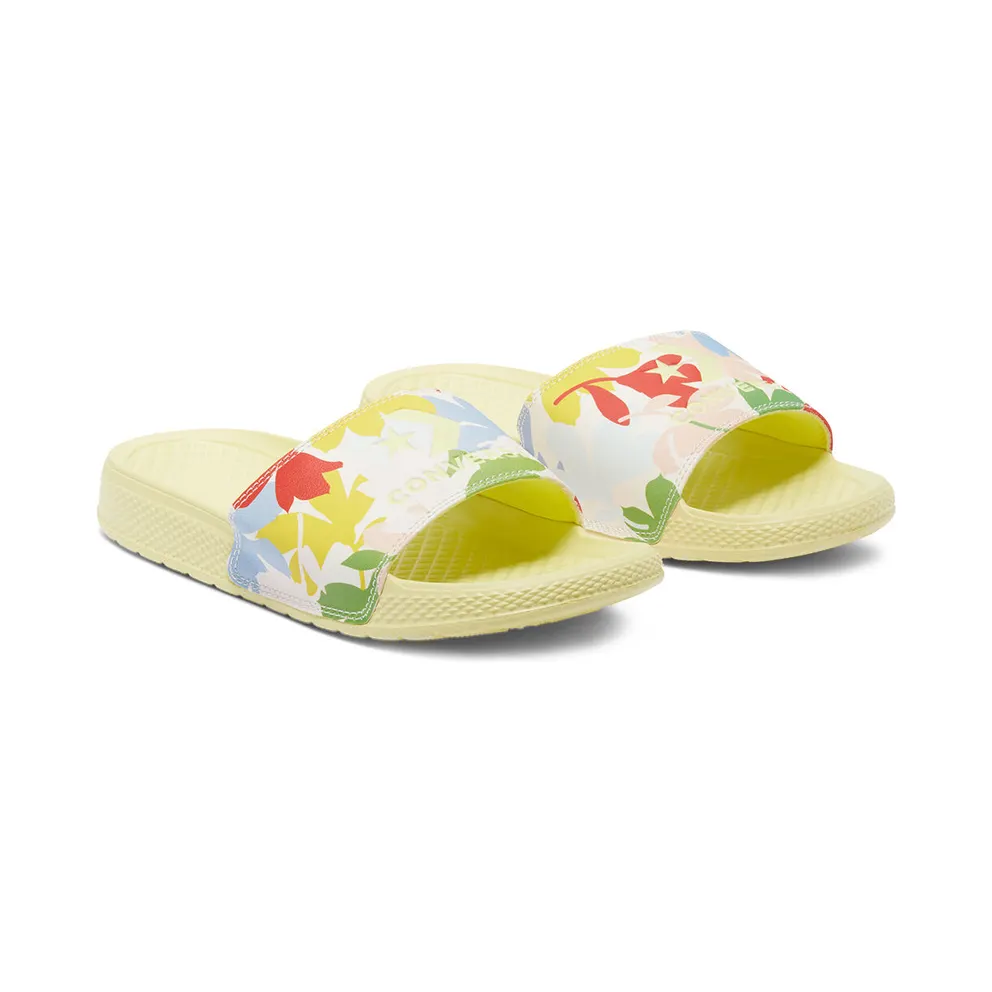 Converse Floral Print All Star Slide Lt Zitron/egret/pink Foam (570921C)