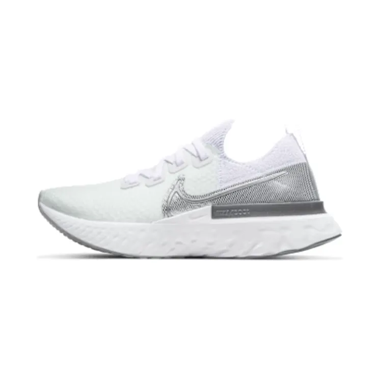 Nike React Infinity Run FK “True White / White / Pure Platinum / Metallic Silver” (CD4372-101)