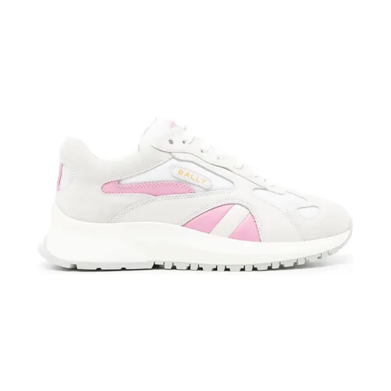 Bally Leren met contrasterend vlak “White” (WK008ITE027)