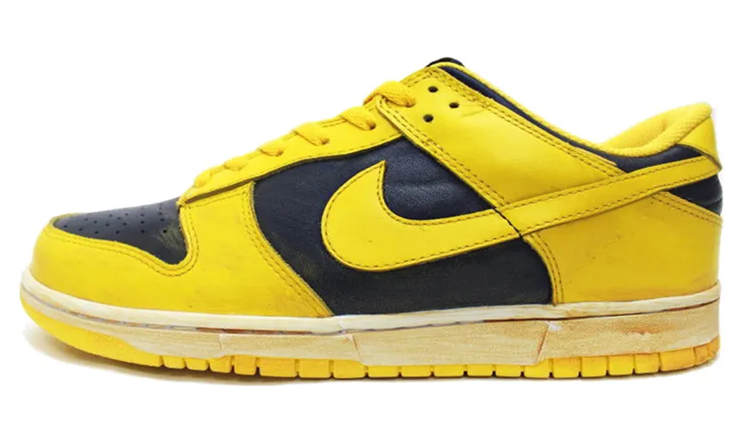 Nike Dunk Low Vintage Midnight Blue Yellow (2010) (446242-700)
