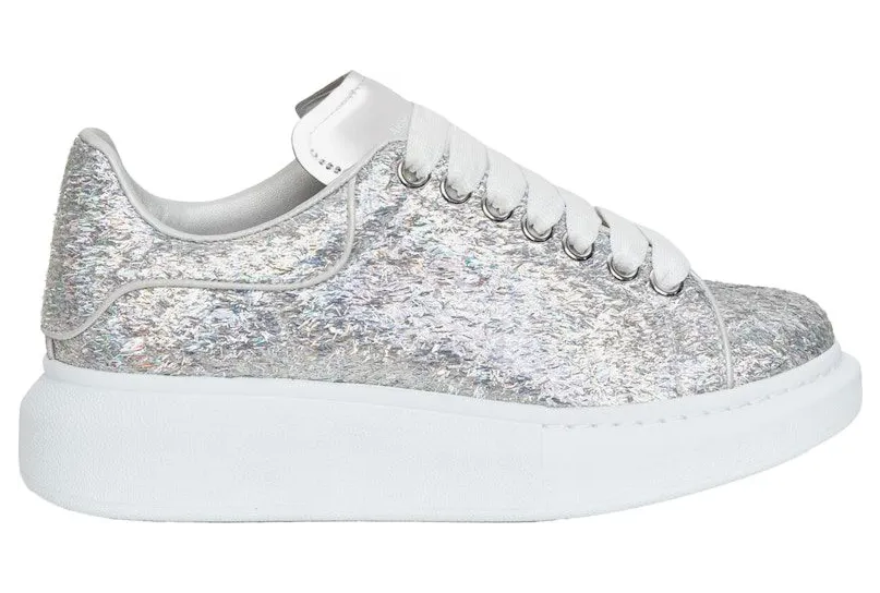 Alexander McQueen Oversized Silver Holographics Glitter (742664W4W718699)