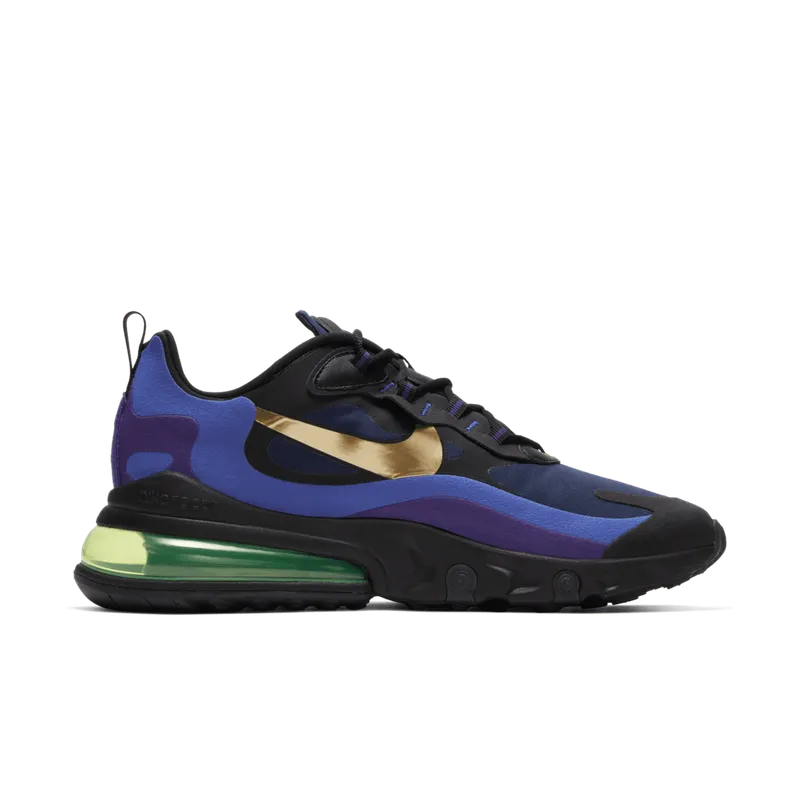 Nike Air Max 270 React Heavy Metal Black/Deep Royal Blue/Hyper Royal (AO4971-005)