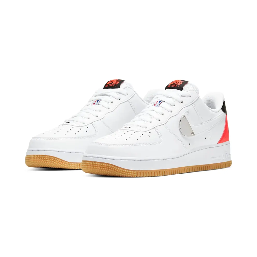 Nike Air Force 1 Low NBA White Crimson Gum White/Bright Crimson-Black-White (CT2298-101)