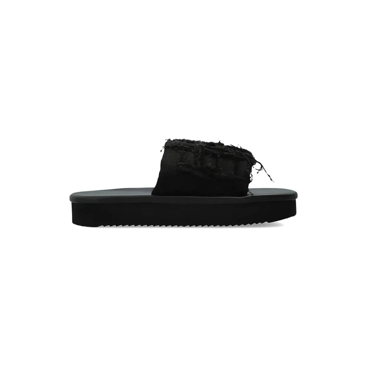 Rick Owens DRKSHDW Denim Imbottiti Slide Sandal Black (DS01F4855-SLASH-99)