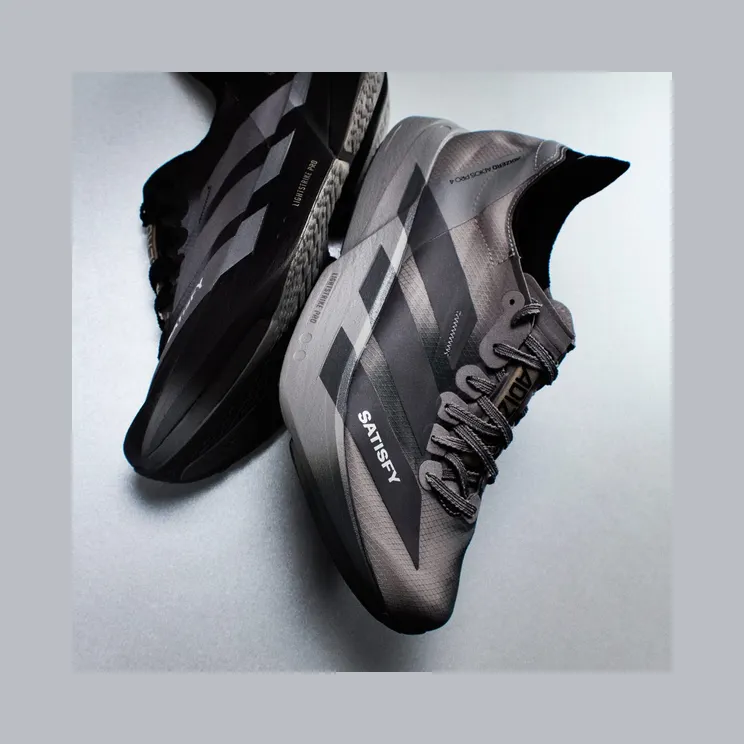 Adidas ADIZERO ADIOS PRO 4 SATISFY Shoes Core Black / Night Metallic / Grey Five (KH8443)