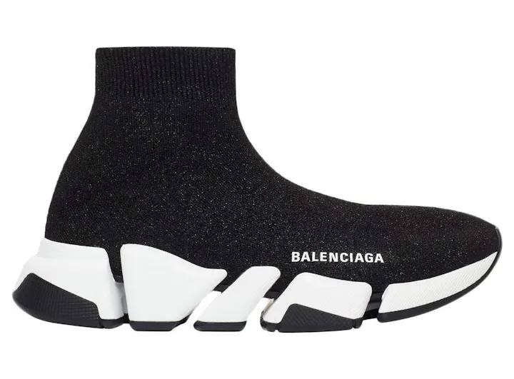Balenciaga Speed 2.0 Black White Shiny (W) (636833W2DC11091)