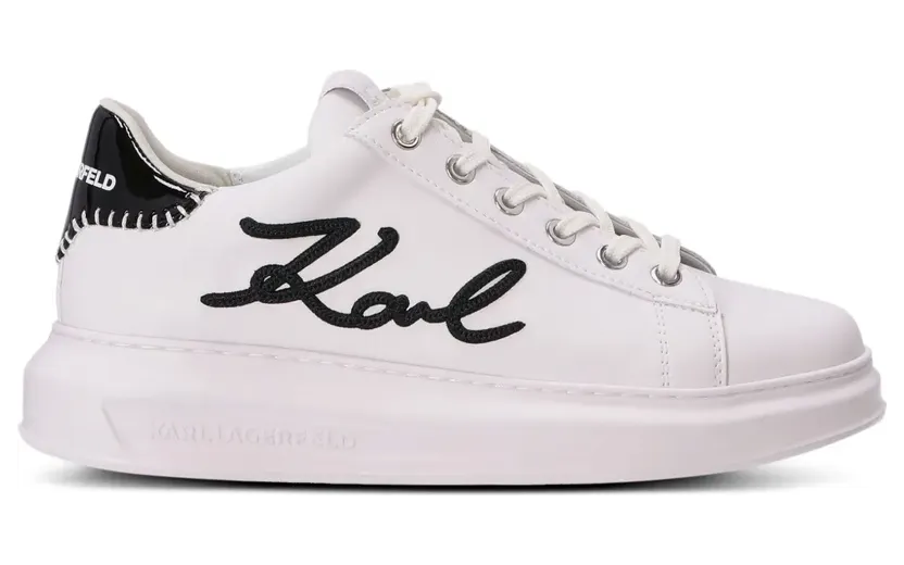 Karl Lagerfeld Sneakers met geborduurd logo – Wit (KL62572A011)