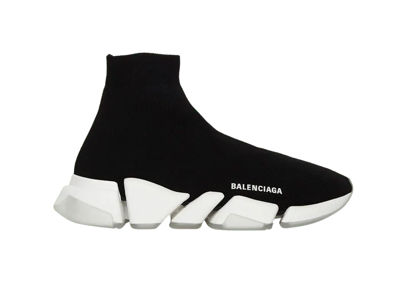 Balenciaga Speed 2.0 Black Transparent Sole (W) (654045W2DI21091)