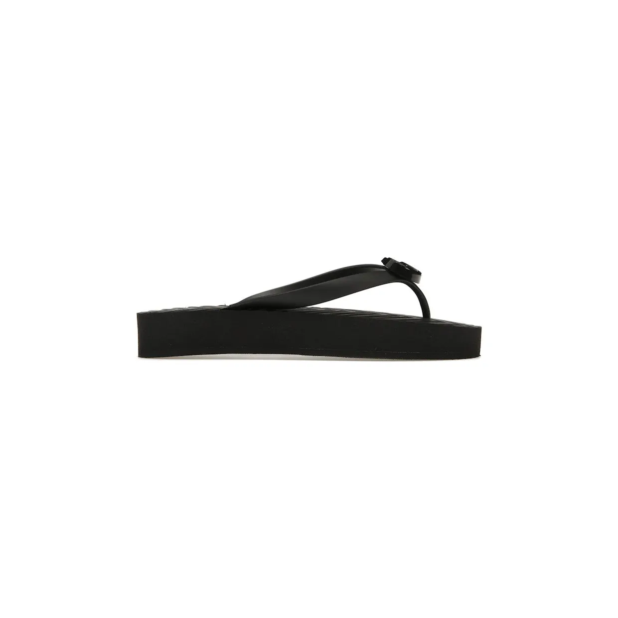 Gucci Chevron Thong Sandal Black Rubber (655463 J8710 1000)