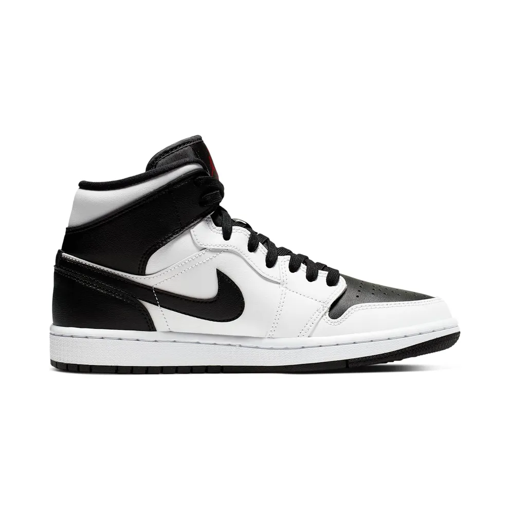 Jordan 1 Mid Reverse Black Toe (W) White/Gym Red-Black (BQ6472-101)