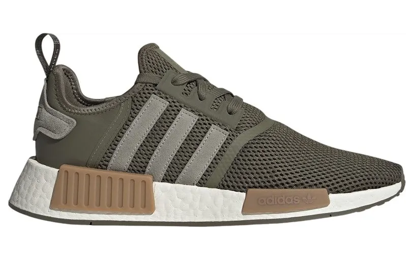 adidas NMD R1 Olive Strata Silver Pebble Cloud White (IF6778)