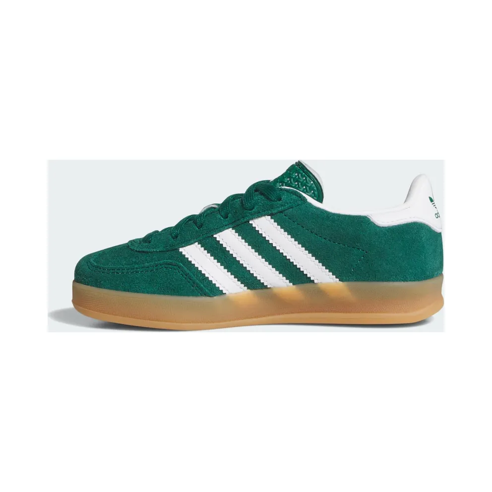Adidas GAZELLE INDOOR Shoes Collegiate Green / Cloud White / Gum (IH9134)