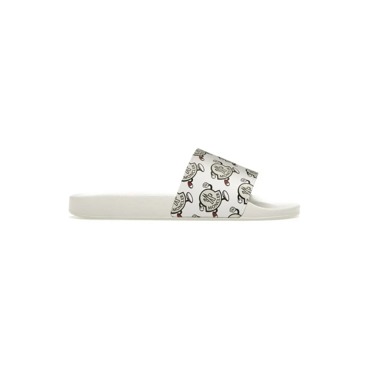Moncler Basile Slide Logo Print White (C00040 M3127 001)