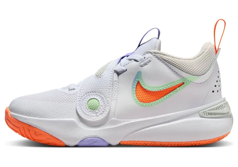 Nike Team Hustle D 11 White Vapor Green Purple Pulse Total Orange (DV8994-103)