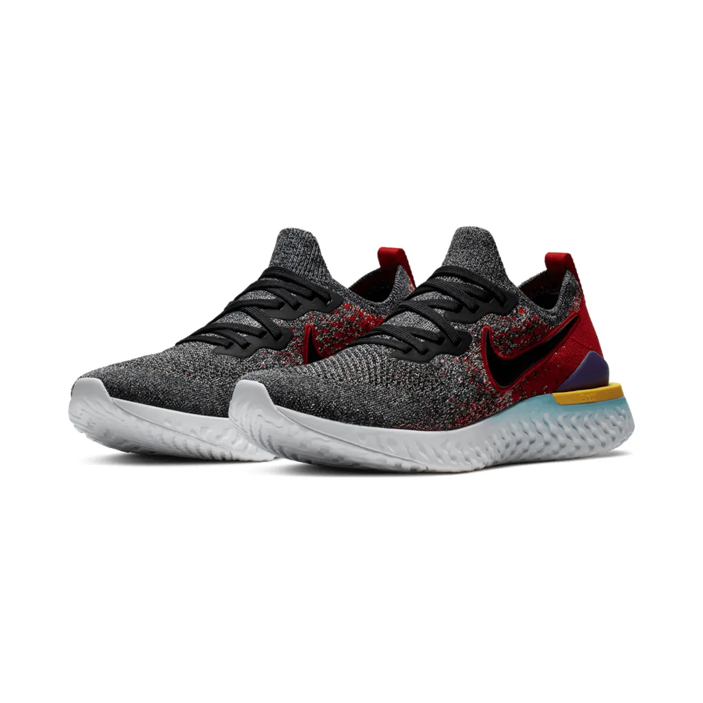 Nike Epic React Flyknit 2 Black Hyper Jade University Red Black/Black-Hyper Jade-University Red-Hyper Grape-Amarillo (BQ8928-007)