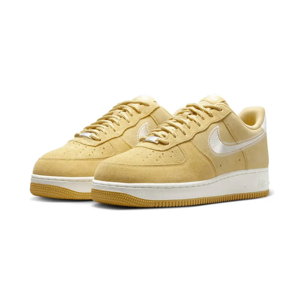 Nike Air Force 1 Low ’07 LV8 “Buff Gold Sail Embroidered Swoosh” (HJ4465-700)