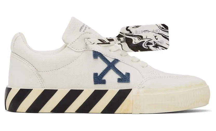 Off-White White Vulcanized Eco Canvas Sneakers (OMIA085F21FAB0010146)
