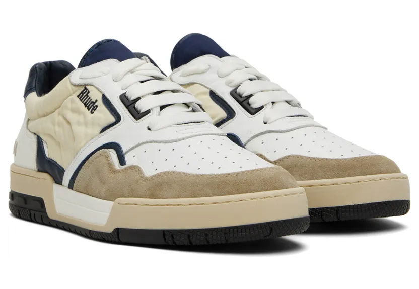 Rhude White & Navy Racing Sneakers (RHPF22FO02178811) (4)