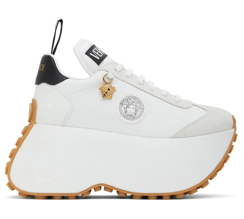 Versace White Triplatform Sneakers (1004529_1A03184_2W02V)