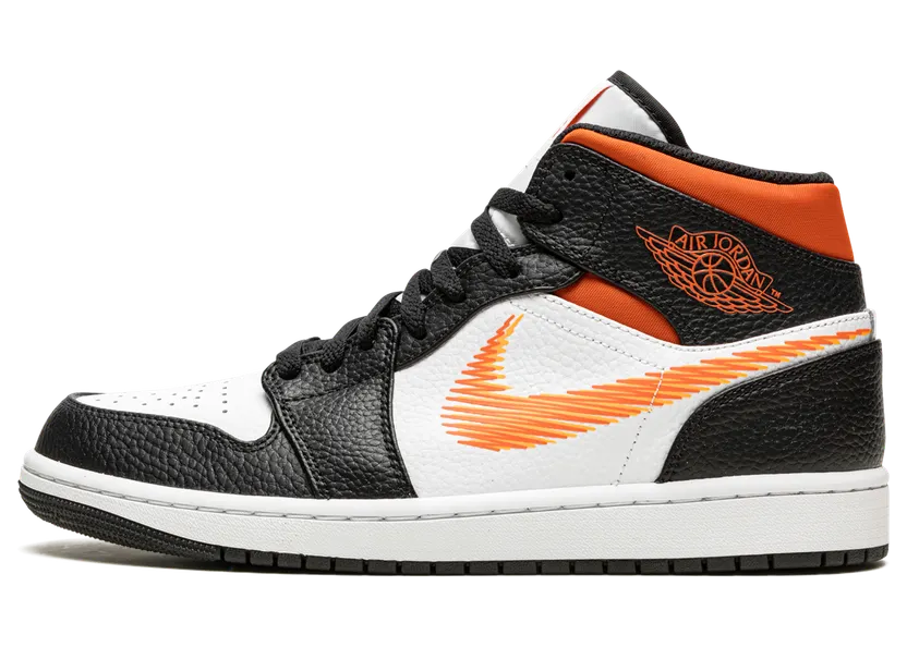 Air Jordan 1 Mid Zig-Zag ‘Team Orange’ (2021) (DN4929-100)