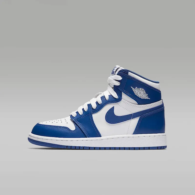 Jordan 1 Retro Storm Blue (GS) “White / Storm Blue” (575441-127)