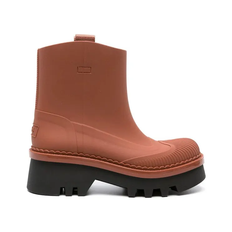 Chloe Raina 55mm Slip-On Boots Brown Black (CHC23A904FP-26K)