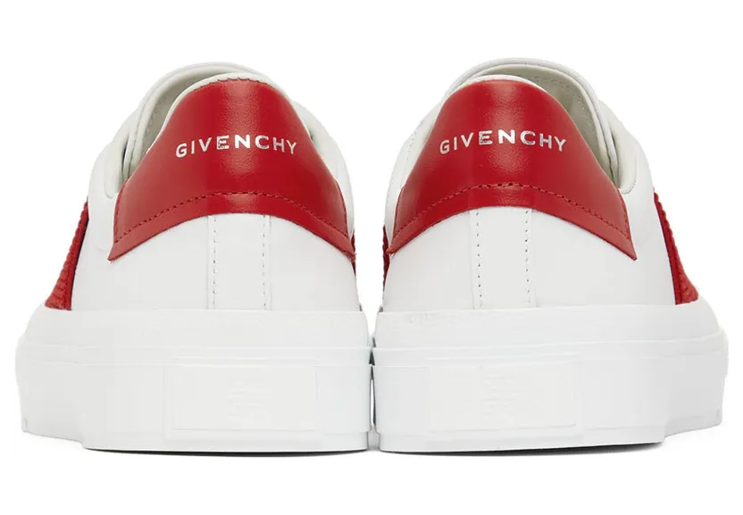 Givenchy White & Red City Sport Low-Top Sneakers (BH005XH19R112) (2)
