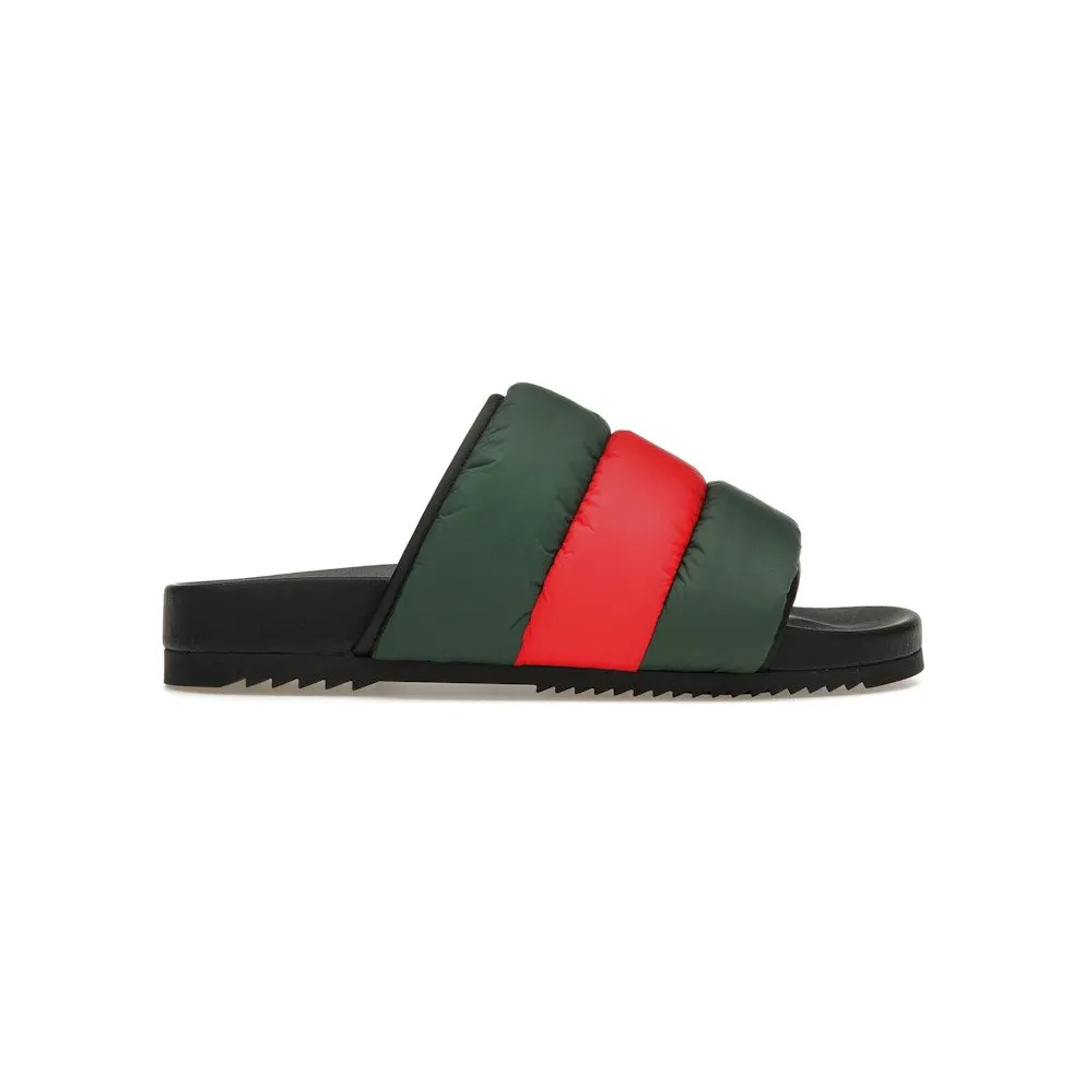 Gucci Padded Web Slide Green Red Web (700320 UFR30 3060)