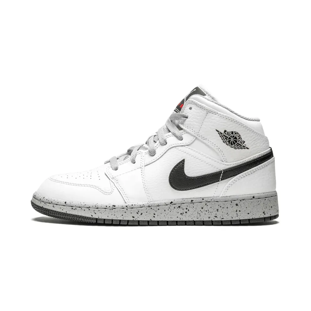 Jordan 1 Mid White Cement (GS)