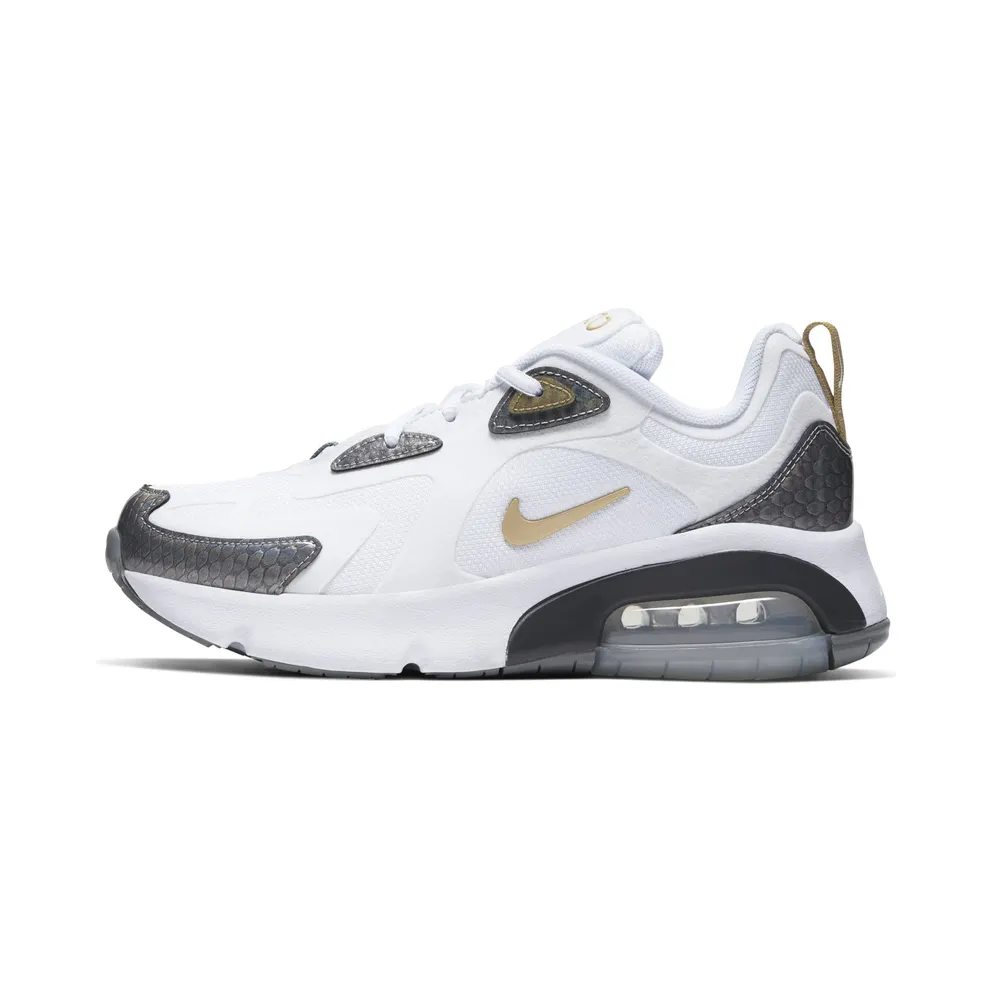 Nike Air Max 200 White Metallic Gold (GS) White/Cool Grey/Anthracite (CQ4009-100)