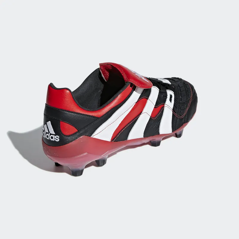 adidas Predator Accelerator Firm Ground Cleat Black White Red Core Black/Cloud White/Red (D96665)