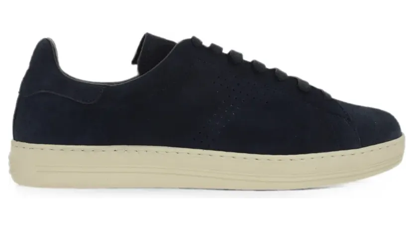 Tom Ford perforated-detail lace-up “Blue” (J1507LCL423NUWM)