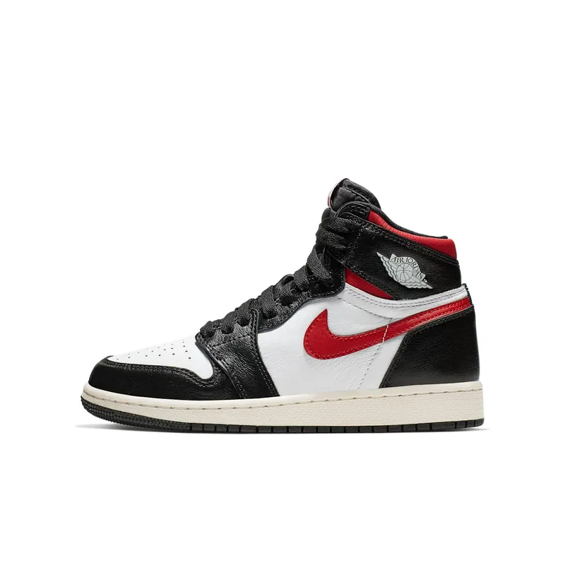 Air Jordan Nike AJ I 1 Retro High Black Gym Red (GS) (2019) (575441-061)