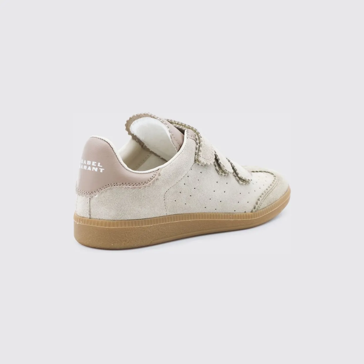 Isabel Marant Beth Suede Calfskin Low-Top Sneakers with Rear Logo Grey (23PBK0013FAA1E22S50TA) (2)