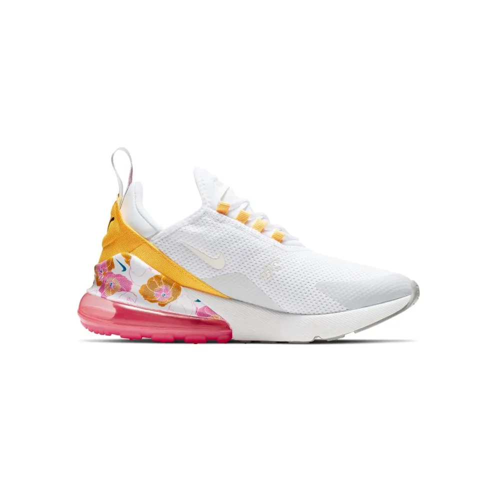 Nike Air Max 270 SE Floral (W) White/Summit White-Metallic Silver (AR0499-101)