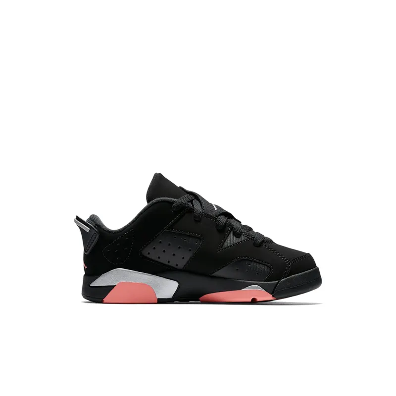 Jordan 6 Retro Low Sunblush (PS) Black/Sunblush-Metallic Silver (768884-022)