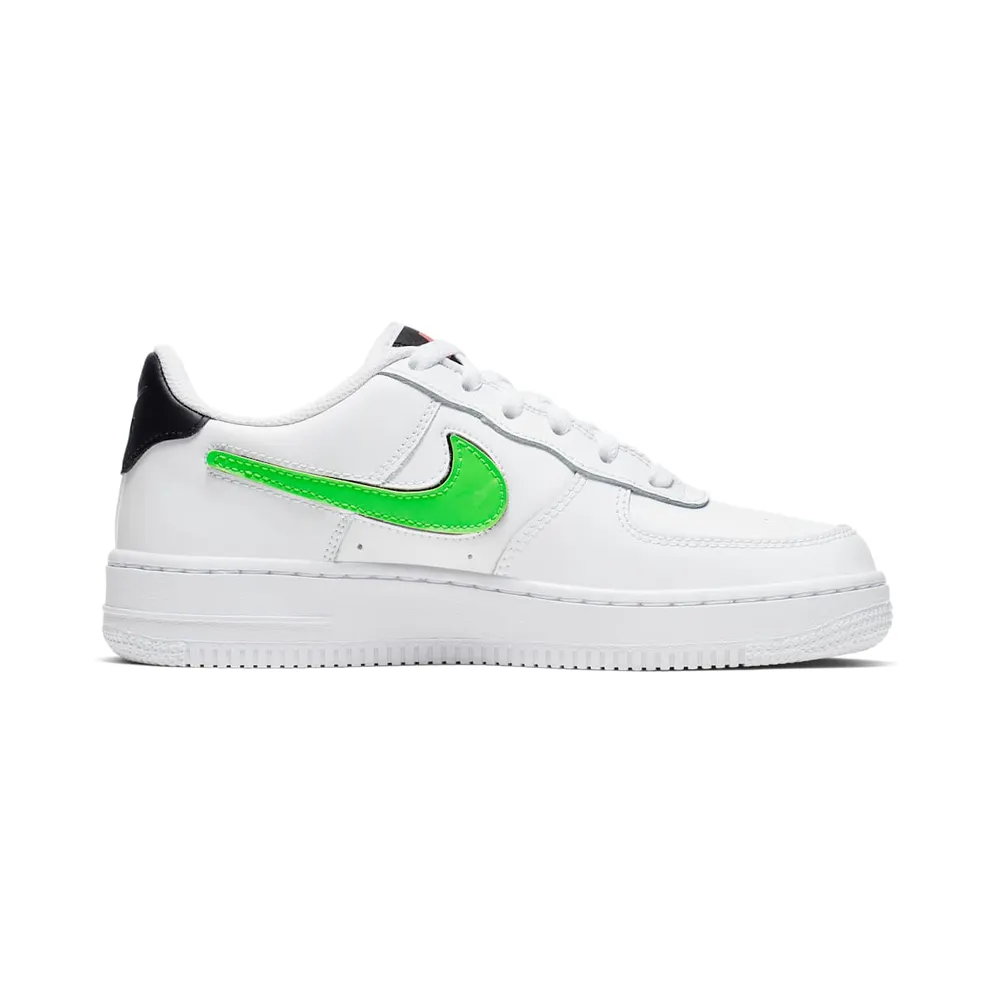 Nike Air Force 1 Low Removable Swoosh White Green Strike (GS) White/Green Strike-White-Black (AR7446-100)