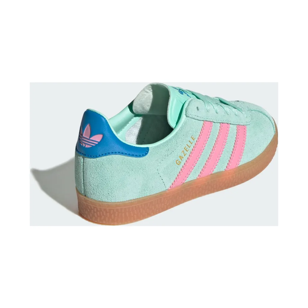 Adidas Gazelle Kids Clear Mint / Bliss Pink / Bright Blue (JP7130)