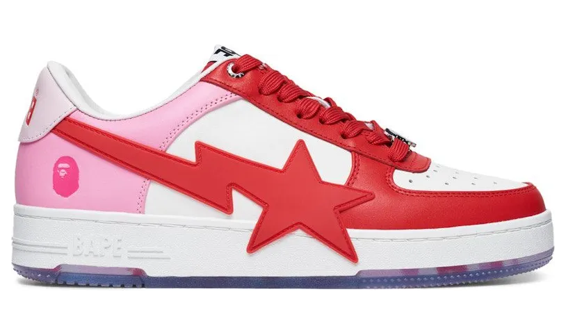 A Bathing Ape Bape Sta OS White Pink Red (0ZXSHM191309NPKX)