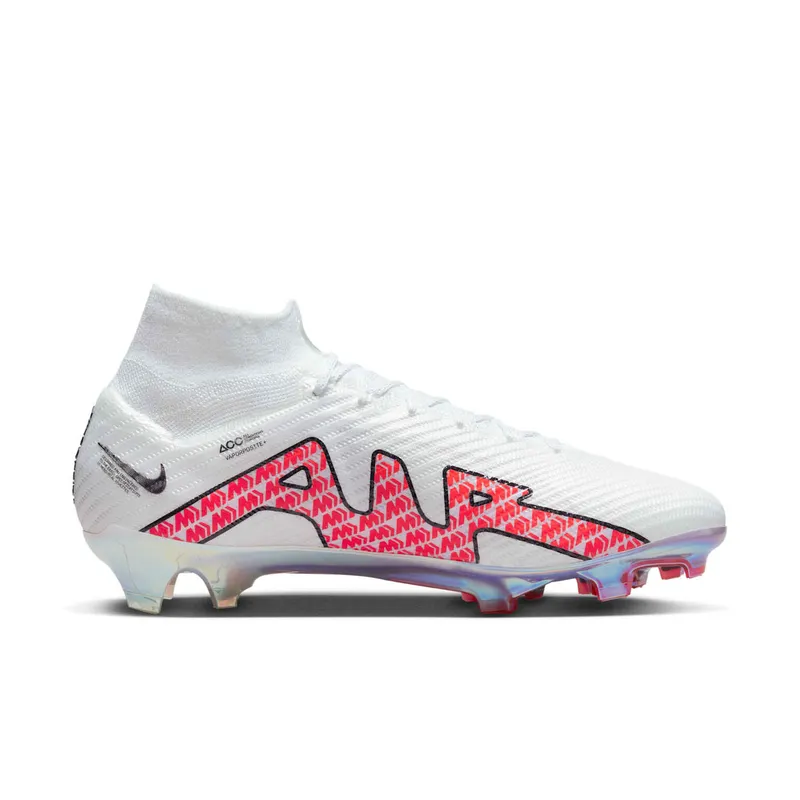 Nike Zoom Mercurial Superfly 9 Elite FG White Bright Crimson (DJ4977-101)