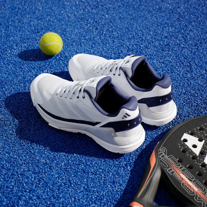 Adidas Crazyquick Padel Cloud White / Silver Metallic / Dark Blue (JR2127)