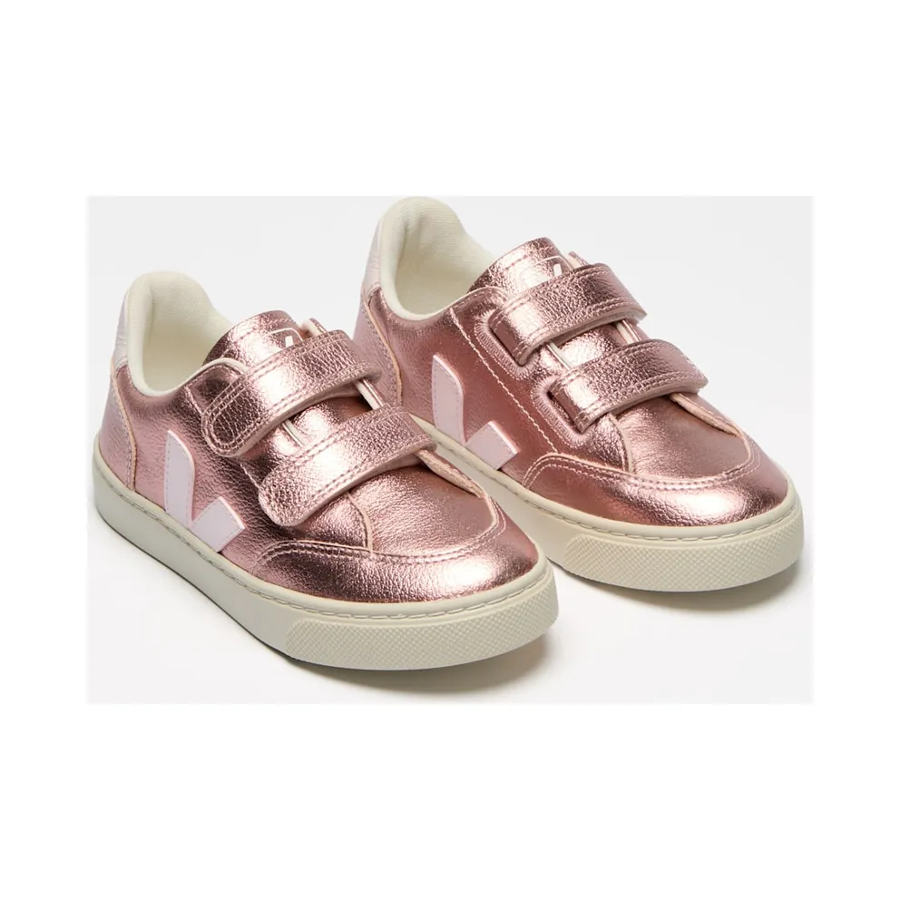 Veja V-12 Laminated Chrome-Free Leather Pink (XV0520609)
