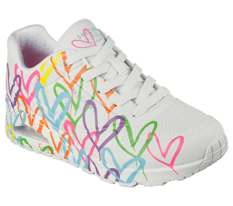 Skechers JGoldcrown: Uno – Highlight Love – White / Multi – “White” (177981 WMLT)
