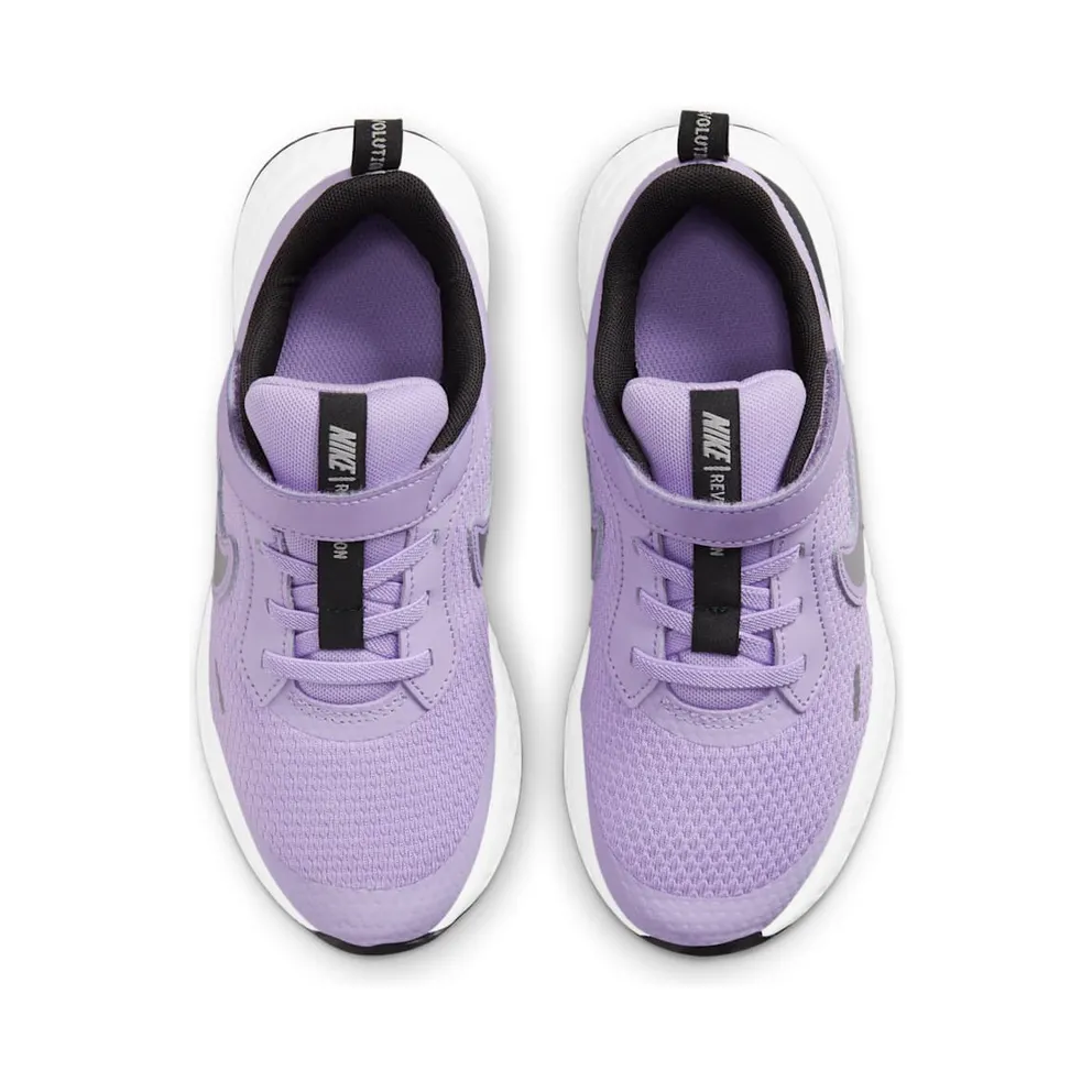 Nike Revolution 5 Purple “Lilac / Dark Smoke Grey / White / Metallic Silver” (BQ5672-509)