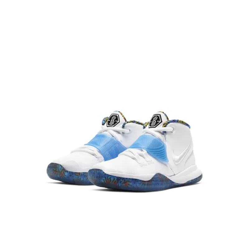 Nike Kyrie 6 White Sapphire Crimson (PS) White/White-Sapphire-Laser Crimson (BQ5600-146)