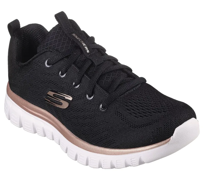Skechers Graceful – Get Connected Sneaker Black/Gold