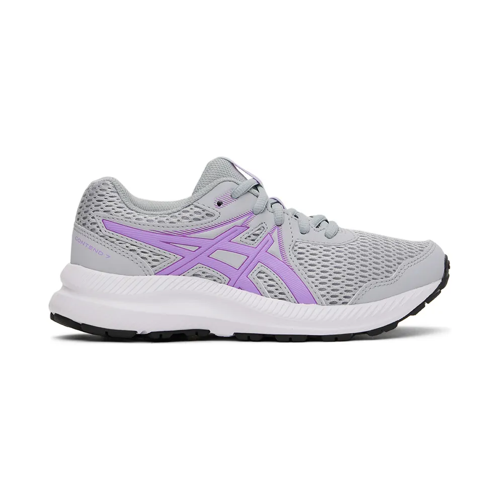 Asics Kids Gray & Purple Contend 7 Big Kids Sneakers (1014A192.021)